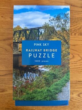 Pink Sky Railway Bridge Puzzle - Scenic 1000-Piece